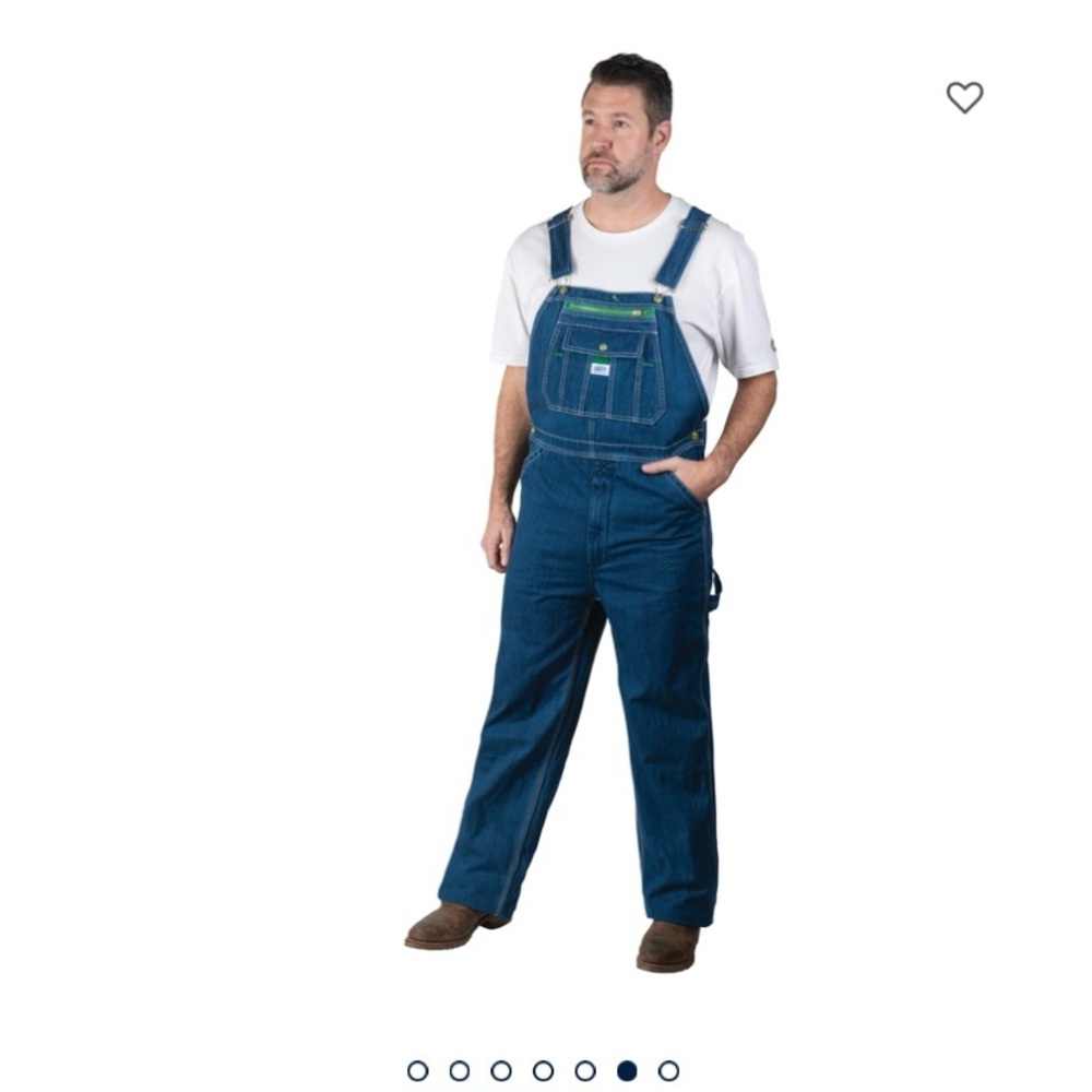 Unisex Liberty Bibs Denim Overalls in Cropped Length